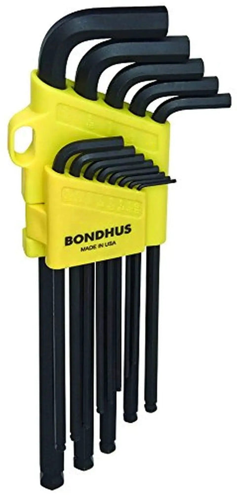 13 Piece Ball End Hex Key L Wrench Set With ProGuard Finish And Extra Long Arm Includes Sizes 0.050 Inch To 0.375 Inch Made In USA