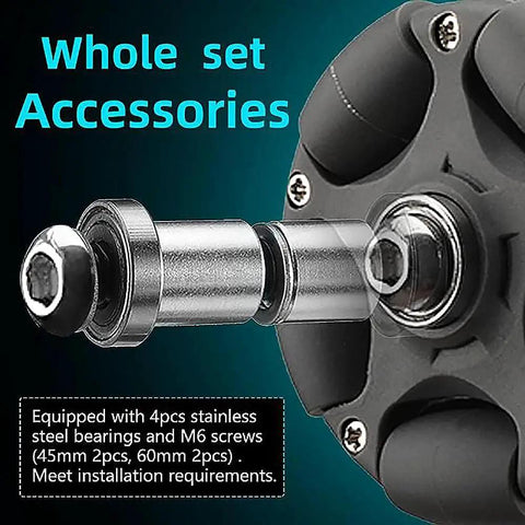 Ultra Quiet 58mm Omni Wheel Bicycle Accessory For Brompton Folding Bike Replacement Roller Omnidirectional With 20kg Load Capacity