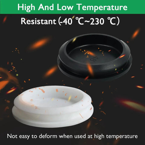 15 Pack Rubber Plugs For Round Holes 22mm Black Snap In Waterproof Silicone Stopper black and white plug temperature resistant