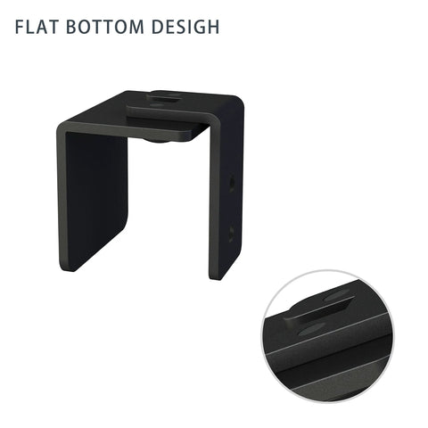 No-Drill Wall Mounted Sliding Barn Door Floor Guide U Shape Bottom Guide Adjustable Matte Black Steel Flat Bottom Design