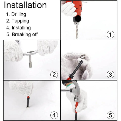 Installation steps with 30 Piece M5 Thread Repair Kit With Helicoil Inserts And Insertion Tools For Damaged Threads DIY Auto And Home Projects