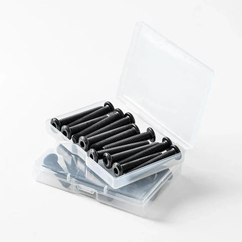 Box of M5 X 12Mm Flat Head Hex Socket Cap Screws Bolts Black Oxide Stainless Steel 304 18 8 Hex Drive Fully Threaded 25 Pack