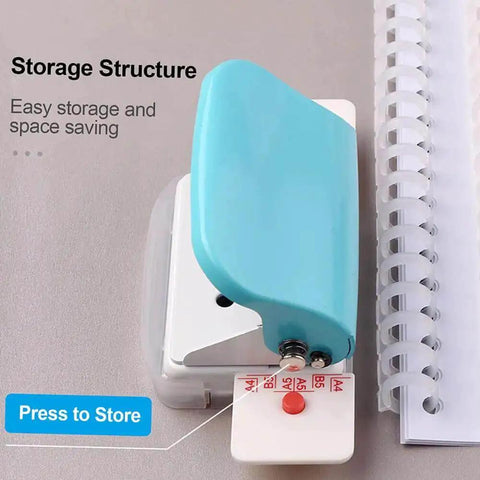 Six Hole Paper Punch For A4 A5 Notebooks Portable Metal Puncher 6mm Holes Handles Up To Five Sheets DIY Scrapbook Planner Tool