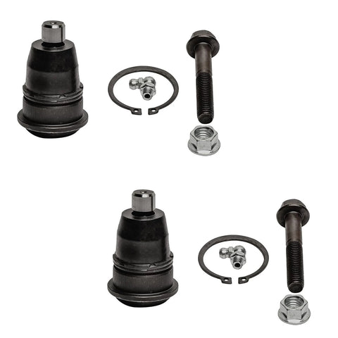 Beef Up Front End With This Front Wheel Bearing Hubs Suspension Kit For Chevy Express GMC Savana 2003 To 2017 2500 3500 8 Stud Includes 2 Wheel Hubs 2 Ball Joints 4 Tie Rods 2 Sway Bars Replacement For A Smooth Ride And Tight Steering, showing 2 ball joints and related components.