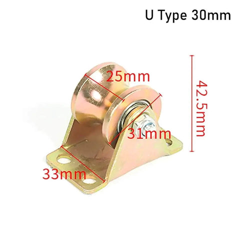 V Groove Wheel Set 4Pcs Stainless Steel Sliding Door Rollers For Smooth Quiet Track Motion And Closet Doors 30mm U Type Track Wheels Low Friction Bearing Pulley System