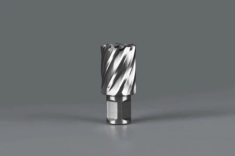 Single annular cutter for magnetic drill press, high-speed steel with Weldon shank from Annular Cutter Set For Magnetic Drill Press 13 Pc.