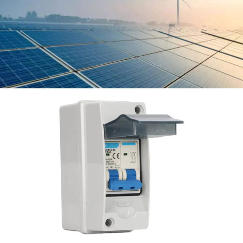 Transparent Cover DC Miniature Circuit Breaker for Solar PV System, 63A 1000V Isolator Disconnect Switch, IP65 Solar Panel Breaker