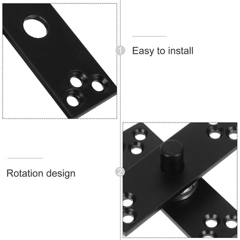 Close-up of heavy duty stainless steel Hidden Door Hinge for Wood Doors and Secret Bookcases with 360 degree rotation pivot.