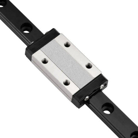 350mm Linear Sliding Rail Guide With MGN9H Carriage Block For 3D Printers And CNC Machines, stainless steel bearings, black finish