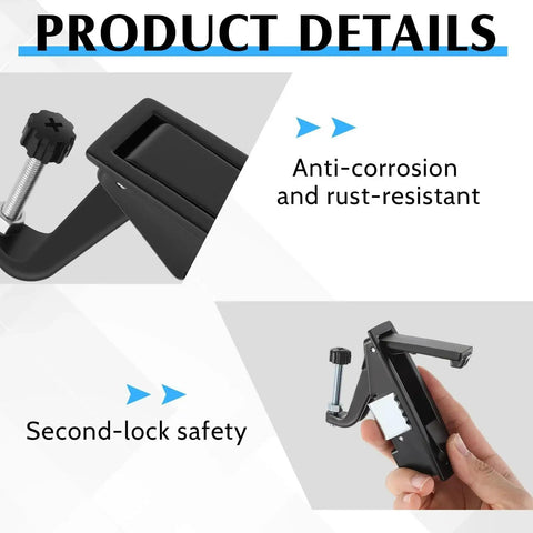 Close-up of Zinc Alloy Compression Latch With Raised Trigger And Grip 0.04 To 0.94 Inch showing rust-resistant and safety features.