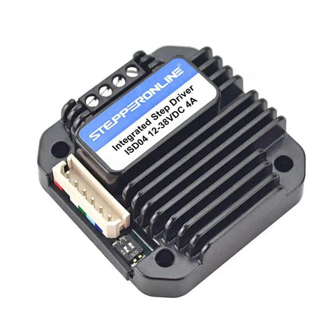 Compact ISD04 Integrated Stepper Driver For NEMA 17 23 24 Motors With Adjustable Current 1.5 To 4 Amps 12 To 40 Volt DC Input