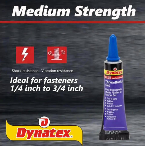 Blue Gel Threadlocker Medium Strength For Metal Fasteners Removable With Hand Tools Locks Fasteners In Place Vibration