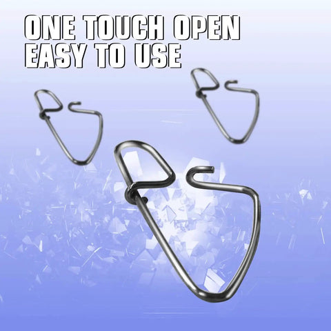 Stainless Steel Quick Fishing Snap Kit Power Clips For Lures Swivels And Connectors saltwater freshwater corrosion-resistant black nickel
