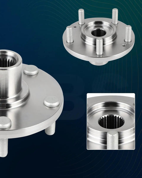 Front view of Wheel Bearing Hub Assembly Drop In Direct Fit For Hyundai Elantra 2011 2012 Veloster 2012 And Kia Forte 2014 2018