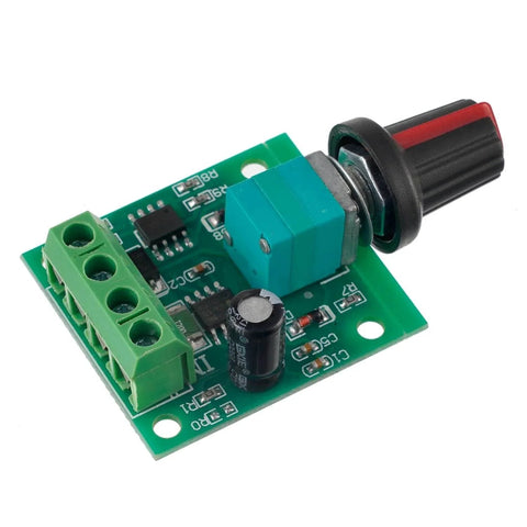 Low Voltage DC Motor Speed Controller PWM 1.8v 3v 5v 6v 12v 2A 30W Adjustable Driver Switch 1803BK 1803B front view