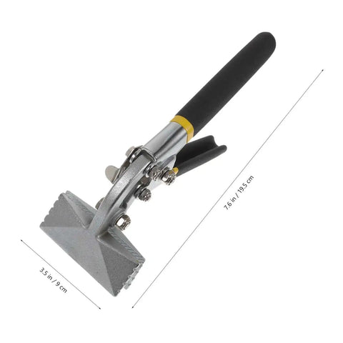 3 Inch Manual Sheet Metal Bender Tool With Straight Jaw Edge Seamer, showing 3.5-inch jaw width detail for roofing projects