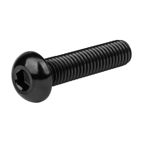 Premium Dope Titanium Button Head Bolts M6x30mm Pack Of 6 Grade 5 6AL 4V Black Titanium Alloy With 1.0mm Thread Pitch And 4mm Allen Head Diameter 10.5mm