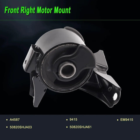 Front right motor mount for Engine Motor Mount Set For 2011 Through 2016 Odyssey 3.5L Touring Elite Replacement Beefs Up Vibration