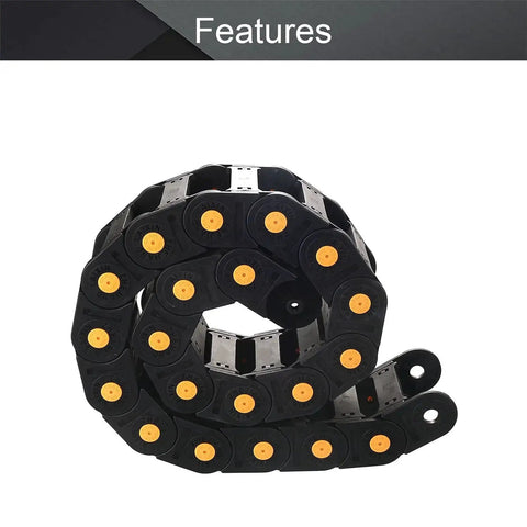 Open Type Drag Chain Cable Carrier With End Connectors 25x57mm Inner Size 1 Meter For Electrical CNC Routers And Machines