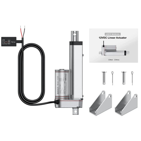 12V Linear Actuator For DIY Projects With 160 Lbs Thrust, 4 Inch Stroke, 100mm Travel, 10 Mm Per Second Speed, IP54 Waterproof