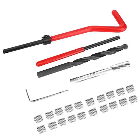 25Pcs Pro Grade Thread Repair Kit M7x1 Stainless Steel Thread Inserts With Spiral Drill And Wrench For Auto Parts Includes 20 Threaded Inserts And Tap Tools To Repair Damaged Holes Quickly