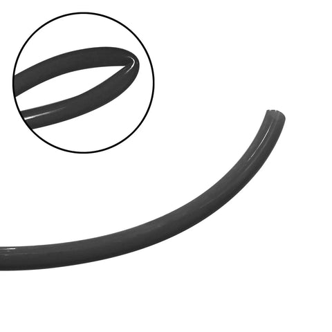 Close-up of One Quarter Inch PU Pneumatic Tubing Hose For Air Compressors Heavy Duty Black Polyurethane Line Flexible
