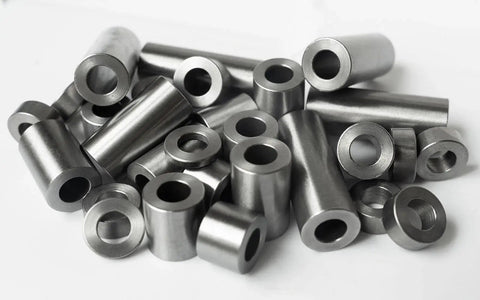 Steel Spacer 1 Inch OD x 1/2 Inch ID Round Unthreaded Standoff Bushing 2 Inch Length 5 Pack for 1/2 or M12 Bolts