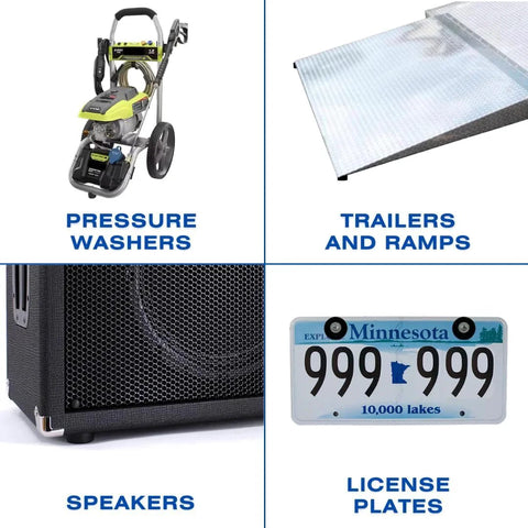 8 Pack 1 Inch Bumper Feet With Stainless Steel Washers for License Plates, Air Compressors, Pressure Washers, Speakers