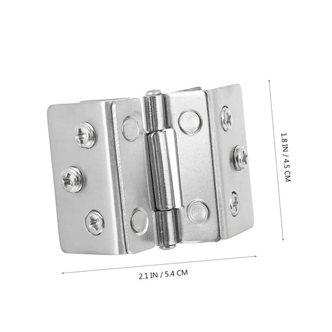 Double Sided Stainless Steel Glass Door Hinges For Display Cabinets Heavy Duty Load Bearing Easy To Install 2 Pack Rust Resistant