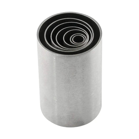 7 Piece Stainless Steel Clay Hole Cutter Set With Round Punches From 3mm To 16mm stacked multi-size view