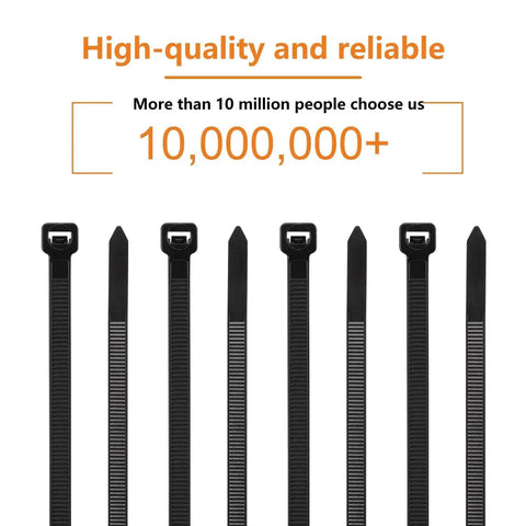12 Inch Black Zip Ties 2000 Pack With 45 Lbs Tensile Strength Self Locking Nylon Cable Ties For Indoor And Outdoor Use UV Resistant