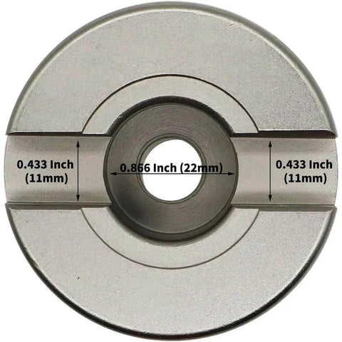 Face Mill Cutter Holder EMRW 6R 63 22 R8 FMB22 Seven Sixteenth Inch RPMT1204 Hard Alloy Blade front view with dimensions