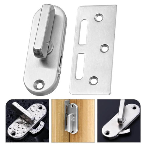 Heavy Duty Stainless Steel Sliding Door Lock Privacy Latch For Barn Doors, Easy To Install No Hassle, Durable Security Bolt