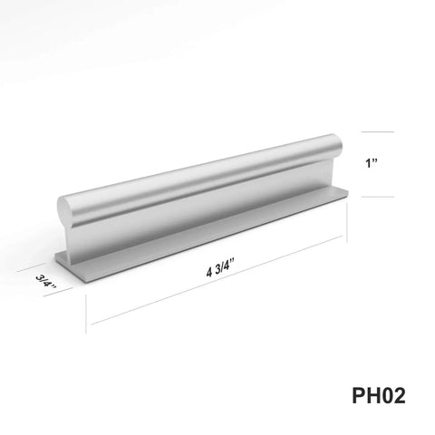 Self Adhesive Edge Finger Pull Door Handle Set Two Pack For Glass Wood Metal And Plastic Surfaces, peel and stick, silver handle