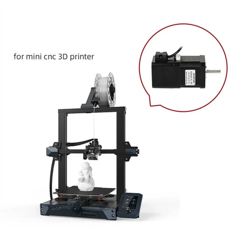 NEMA17 brake stepper motor (12V, 4-lead, 52 N·cm) model 42HS48-YC-PD mounted on a 3D printer frame