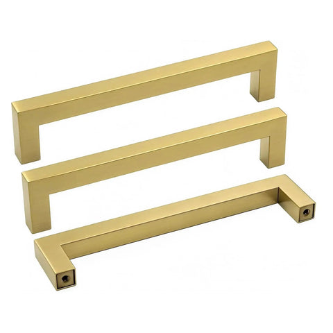 10 Pack 5 Inch Brushed Gold Cabinet Pulls Set For Kitchen Cabinets Modern Handles With Gold Drawer Pulls Stainless Steel Hardware