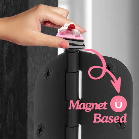 Installing Triangle Cake Topper Set Of 6 Magnetic Hinge Heads For Door Hinges And Door Decoration On Metal Surfaces