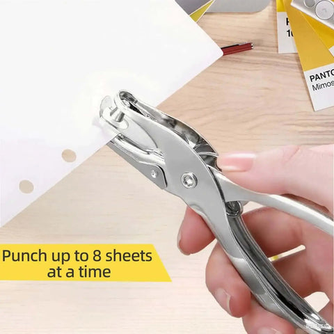 Using 36 Pack One Quarter Inch Single Hole Punch Kit Made From Metal Handheld Craft Puncher with 5 Sheet Capacity on paper