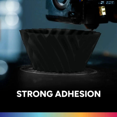 3D printed object on build plate using PLA Filament 1.75mm 1kg Spool Black, High Dimensional Accuracy +/- 0.02mm, Neatly Wound For Consistent Feeding