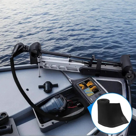 Boat with mounted equipment showcasing Neoprene Shop Vac Hose Cover For Car Detailing Keeps Your Ride Paint And Interior Safe