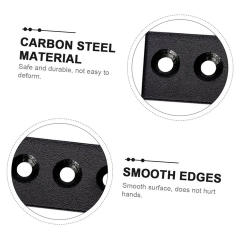 Beefy Barn Door Track Connector And Splice Plates made of carbon steel with smooth edges for seamless track joints.