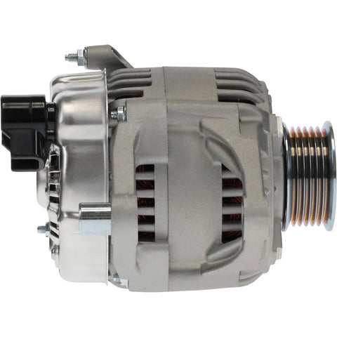 Side view of Drop In Alternator Replacement For Dodge Dakota 2.5L Four Cylinder And Jeep Wrangler TJ Cherokee And Grand Cherokee 4.0L Fit 1991 1998 High Output Electrical Part Compatible With 121000 3440 56005684 56005685
