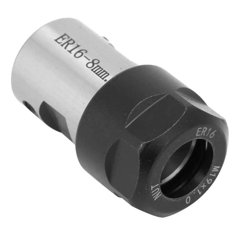 ER16 Collet Block Chuck Holder with spiral linear thread for lathes, drilling, milling and boring machines, front view
