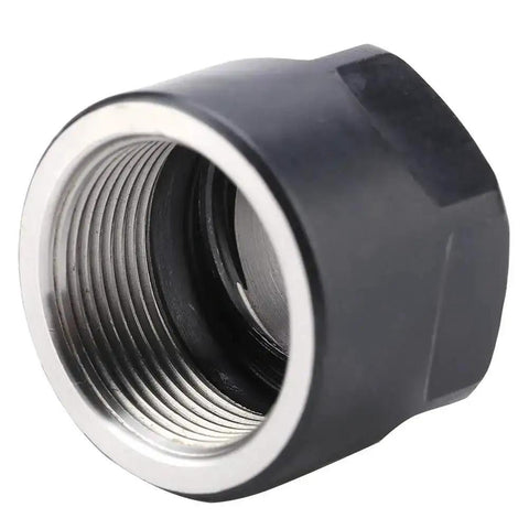 Close-up of ER16 Collet Chuck Holder With Dynamic Balancing Nut And Metal Clamping Nut For Lathe Tool Fixing Built Tough For Quick Setup