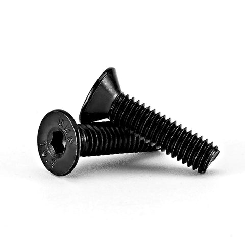 4mm X 16mm Flat Head Hex Socket Cap Screws Pro Grade 0.7mm Pitch 10.9 Alloy Steel Black Oxide Countersunk Machine Screws Fully Threaded Metric Allen Drive 2.5mm 100 Pieces