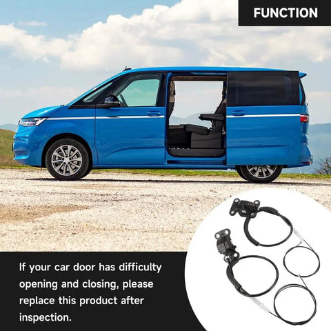 Honda Odyssey with Power Sliding Door Cable Kit, product detail in inset, for 2005-2010 models, improving smoothness and reliability.