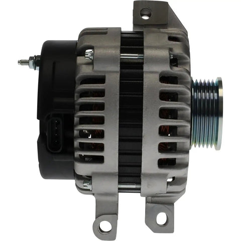 Side view of New Replacement Alternator For Chevy Trailblazer 2002 2003 2004 2005 4.2L 6 Cylinder SUV, PM Series Drop In Fit