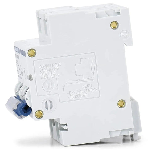Side view of 2 Pole 500V 125A DC Circuit Breaker Isolator For Solar PV Systems Thermal Magnetic Trip DIN Rail Mount High Current