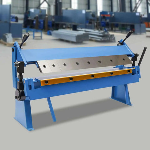 24 Inch 20 Gauge Sheet Metal Brake With Five Removable Fingers for DIY projects in a workshop setting