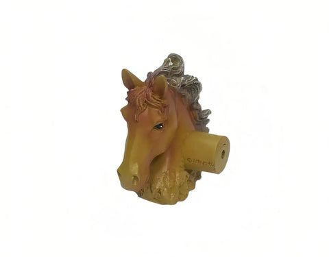 Vintage Western Horsehead Drawer Pulls Set Of 6 Hand Painted Resin Cabinet Knobs showing a detailed horse head design.